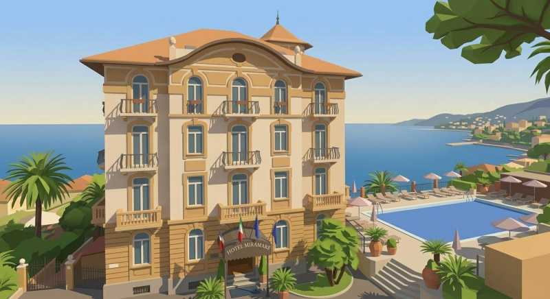 Prestižní hotel v první linii ve Forte dei Marmi na prodej