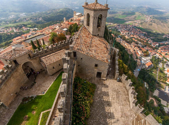 San Marino je na mapě Itálie 2021 velmi malá země