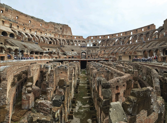 Otevření pro turisty hypogeum v Koloseu v Itálii